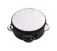 RiToEasysports Pandereta, Tambor de Mano de Pandereta Radiante Reflectante de Madera de 6 Pulgadas con Cascabeles de una Sola para Niños Adultos para Bailar y Cantar (BLACK)