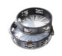 RiToEasysports Pandereta, Tambor Radiante de Madera Pandereta Instrumento Musical Jardín de Infantes Educación Temprana Tambor de Mano para Fiesta Danza (8 pulgadas)