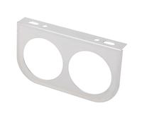 RiToEasysports Panel de Instrumentos de Montaje de Calibre de 2 Agujeros, Soporte de Medidor de Automóvil de Metal Duradero para el Ajuste Universal (Silver)