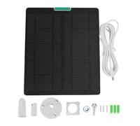 RiToEasysports Panel Solar, Panel Solar de 10 W para Cámara de Seguridad, Paneles de Cargador Solar con Cable IP65 Impermeable de 9,8 Pies, Soporte Ajustable Compatible con Anillo (WHITE)