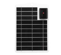RiToEasysports Panel Solar, Panel Solar de 7 W, Cargador Portátil, Paneles Solares Plegables con Diseño a Prueba de Agua y Polvo para Acampar Al Aire, Senderismo, Viajes (WHITE)