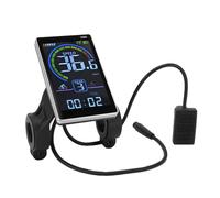 RiToEasysports Pantalla para Bicicleta Eléctrica, Panel de Pantalla LCD para Bicicleta Eléctrica M5 de 6 Pines, Montaje de 31,8 Mm y 22,2 Mm para Controlador de 36 V y 48 V