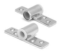 RiToEasysports Par de Casquillos Oarlock de Acero Inoxidable 316, Soporte de Bloqueo de Remo para Pulido de Espejo Lateral de Vástago de 1,2 Pulgadas con Rodamientos de Plástico para Configuración