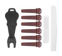 RiToEasysports Pasador de Puente de Guitarra, Pasadores de Puente de Madera Cocobolo para Guitarra Acústica con Patrón de Puntos de 3 Mm, Reemplazo de Accesorios de Instrumentos de Cuerda (MX0230D)