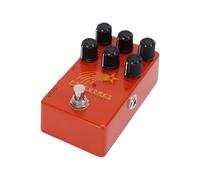 RiToEasysports Pedal de guitarra Overdrive, simulador amplificador tubo con ecualizador 3 bandas True Bypass, pedal distorsión para estudio grabación escenario músicos metal bajo