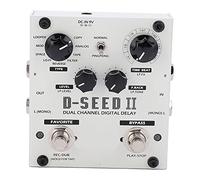 RiToEasysports Pedal efectos de Guitarra, Pedal de efecto retardo con bucler 8 tipos de retraso 2000 MS para estudio de grabación de tarjeta de guitarra