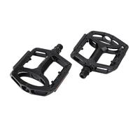 RiToEasysports Pedales de Bicicleta 1 par de Pedales de Bicicleta de Montaña 9/16 Pulgadas de Ciclismo No Deslizamiento de Aleación de Aluminio Liviano con 11 Alfileres Antideslizantes y Reflectores