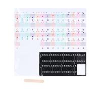RiToEasysports Pegatinas para Teclado de Piano, Etiquetas de Notas Extraíbles, Pegatinas para Teclas con Herramienta Aplicadora, Ayuda para el Aprendizaje para Principiantes para Teclado de