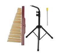 RiToEasysports Percusión de Carillones de 36 Barras, Carillón de Viento de una Sola de 36 Notas con Soporte de Trípode Ajustable y Mazo, para Meditación, Sanación con Sonido, Decoración de