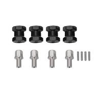RiToEasysports Piezas RC, 4PCS RC Bujes Hexagonales de Latón Adaptadores de Accionamiento Hexagonal de Rueda de 15 Mm con Tracción Mejorada para Reemplazo de Orugas SCX10 1/10 (Black)