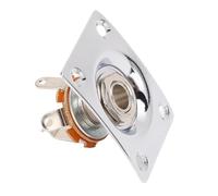 RiToEasysports Placa de conector de metal para salida de guitarra, compacta y ligera, fácil instalación, construcción de metal, buena ajuste para varios tipos con diseño universal para promoción