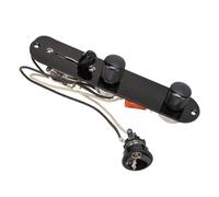 RiToEasysports Placa de Control de Guitarra, Interruptor de 5 Vías Precableado, Potenciómetros de 250 KΩ, Placa de Control de Tono de Volumen con Eje de Latón Dividido y Tapa Naranja, para (GE234