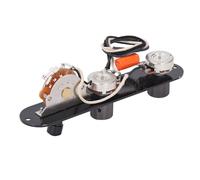 RiToEasysports Placa de Control Telecaster, Interruptor de 3 Vías Precableado, Potenciómetros Grandes de 250 K, Perillas de Cúpula Moleteadas con Arnés de Cableado para Pastillas Humbucker,