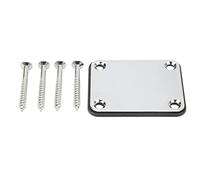RiToEasysports Placa de cuello de guitarra eléctrica, montaje trasero cuadrado de metal con 4 tornillos, ajuste universal para la mayoría de guitarras eléctricas y bajos, resistente a la intemperie