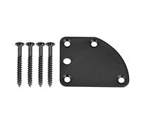 RiToEasysports Placa de Mástil de Guitarra, Placa de Mástil de 5 Orificios para Guitarra Eléctrica ST Pieza de Repuesto de Aleación de Aluminio con Mano de Obra Fina para Guitarras ST de (BLACK)