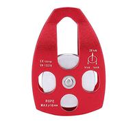 RiToEasysports Polea de Rescate, Alta Resistencia 28KN, Polea de Rodamiento con Placa Lateral Deslizante de Aleación Grande Rojo para Rescate Montaña, Escalada y Actividades Extremas
