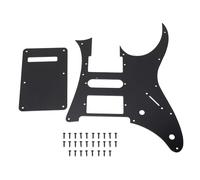 RiToEasysports Protectores de Púas para Guitarra Eléctrica, Placa Rayada para Golpeador de Guitarra Humbucker de Aleación de Aluminio con Cubierta Trasera y Tornillos para Estilo RG250 7V