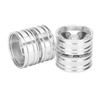 RiToEasysports RC Remolque Ruedas Delanteras Traseras Llantas Aleación de Aluminio Cubos de Rueda 47 Mm 7 Radios CNC Mecanizado para 1 14 Tractor Camión RC Climber Crawler Parts (Trasero 170 mm /