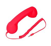 RiToEasysports Receptor de Teléfono Inalámbrico de Sonido Claro para Oficina en Casa, Viajes, Diversión y Disfrute Receptor de Teléfono Móvil de Mano, Adecuado para Todas Las Personas (Rojo)