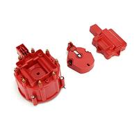 RiToEasysports Reemplazo de la Tapa del Distribuidor Rojo Alto Rendimiento para V8 265 283 307 327 350 383 396 400 402 427 454 472 502 Motor, Rotor de Bobina de Tapa del Distribuidor para Autopartes