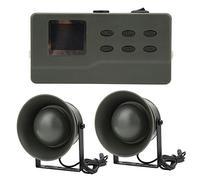 RiToEasysports Reproductor Sonido Pájaros, Altavoz Exterior 35 W Doble Canal con Sincronización y Pantalla LCD, Repelente Aves para Control Plagas Jardín Granja Agricultura