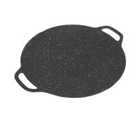 RiToEasysports Sartén para Parrilla de Barbacoa Coreana, Plancha Redonda Antiadherente de 14,2 Pulgadas con Asas Dobles, para Estufa, Camping, Cocina Interior y Exterior