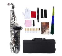 RiToEasysports Saxofón Alto, Saxofón Profesional de Latón en Mi Bemol con Patrones Tallados a Mano, con Accesorios para Músicos