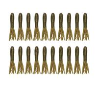 RiToEasysports Señuelos de Pesca, 20 Piezas de Señuelos de Pesca Blandos, Cebo de Calamar Artificial con Tentáculos Móviles para Lanzamiento y Jigging en Agua Dulce y Salada (Green)