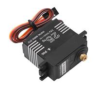 RiToEasysports Servo Digital de 25 Kg, Servo Resistente Al Agua de Alto par de Engranajes de Acero Inoxidable para Robot de Barco de Coche RC 1:8 1:10, con Carcasa de Aleación de Aluminio CNC