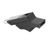 RiToEasysports Silbato de competición de doble cámara de aire de alta frecuencia para baloncesto, fútbol, voleibol, macromolécula, material según el silbato del árbitro (negro plata)