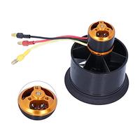 RiToEasysports sin Escobillas Aleación de Aluminio QF2611 50mm 12 Aspas Ventilador con Conductos 3 a 4S 550W 45A para Pilotos de Aviones y Helicópteros RC (4000KV en el sentido de las agujas del