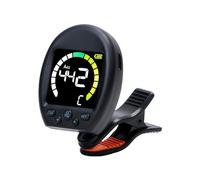 RiToEasysports Sintonizador Cromático con Pantalla Colorida Grande, Rotación de 360 grados, Compacto y Fácil de Usar, Múltiples Modos de Ajuste, Alta Sensibilidad y Precisión, para Violín de (BLACK)