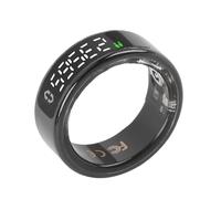 RiToEasysports Smart Health Ring Fitness Tracker, con Pantalla 5ATM Resistente Al Agua, Conteo de Pasos, Control Táctil para Hombres y Mujeres, Color Negro (Tamaño 10 (ID 19,8 mm/0,78 pulg. C 62,1