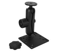 RiToEasysports Soporte de doble bola de aleación de aluminio resistente, brazo antirrobo, multiángulo, para tableta, teléfono, buscador de peces, para vehículo y barco