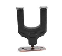 RiToEasysports Soporte de Pared para Guitarra, Gancho de Metal con Bloqueo Automático con de Agarre Seguro para Guitarra Eléctrica Acústica, bajo, Ukelele, Negro (Base bronceadora roja T124)