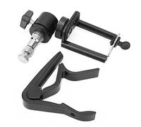 RiToEasysports Soporte para Teléfono Celular Guitarra Capo Soporte para Cuello Ajustable Portátil para Ligero Negro