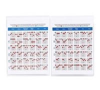 RiToEasysports Tabla de Acordes de Guitarra, Póster Colorido de Acordes de Guitarra de 6 Cuerdas, Tabla de Teoría Musical para Músicos Principiantes