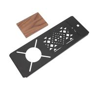 RiToEasysports Tablero de Mesa para Acampar, Placa Multifuncional Portátil de Aleación Aluminio con Soporte Madera Desmontable para Cocina al Aire Libre, Camping y Senderismo