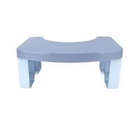 RiToEasysports Taburete plegable para inodoro de plástico PP de 7 pulgadas, taburete para postura y viajes, ahorra espacio, diseño compacto para adultos mayores, baños pequeños (azul)