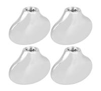RiToEasysports Tapa de Clavija de Afinación Botones de Repuesto de Aleación de Zinc para bajo y Clavijeros de Ukelele Juego de 4 Piezas Forma de de Pequeña Plata Negro Oro (SILVER)