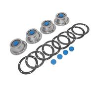 RiToEasysports Tapa de Cubo de Rueda de Remolque Tapa de Cubo de Remolque de Aleación de Aluminio con Junta 3434009 4 Piezas con Tapón de Sello de Goma para Reemplazo de Conjunto de Rueda de para