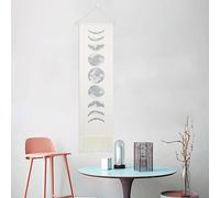 RiToEasysports Tapiz de Ciclo Lunar, Colgante de Pared Decorativo para Decoración del Hogar, Sala de Estar, Dormitorio, Oficina, Lino de Algodón, 1,17x0, (46 * 12 pulgadas)