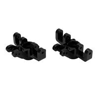 RiToEasysports Taza de Dirección Delantera de Aleación de Aluminio, Textura 3D CNC Resistente Al Desgaste Duradera con Diseño de ángulo Ajustable, para Piezas de Actualización de Coche LOSI (Black)