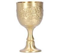 RiToEasysports Taza de Latón Vintage, Copa Pequeña para Amantes del Vino, Leche y Whisky, Diseño de Latón Ecológico, 10,6x5,7 Cm (Pequeño)