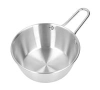RiToEasysports Tazón de Aperitivos para Acampar, Acero Inoxidable, Antiescaldado, con para Fiestas en el Patio Trasero, 4,5 Oz (SILVER)
