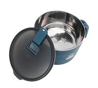 RiToEasysports Tazón de Fideos Instantáneos de Acero Inoxidable con Tapa, Gran Capacidad de 1300 Ml para Uso en Oficinas y Dormitorios, Diseño de Doble Capa que No Quema (BLUE)