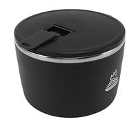 RiToEasysports Tazón de Fideos Instantáneos de Acero Inoxidable con Tapa, Gran Capacidad de 1300 Ml para Uso en Oficinas y Dormitorios, Diseño de Doble Capa que No Quema (BLACK)