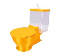 RiToEasysports Tazón de Ramen Novedoso para Inodoro con Vaso y Pajita | Tazón de Fideos Creativo con Forma de Inodoro, Material PLA, Tamaño Compacto 23x20cm, Divertido para Aperitivos, Sopa,