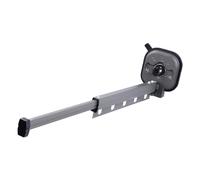 RiToEasysports Tendedero de Ropa Retráctil Montado en la Pared, de Aleación de Aluminio, con Ventosas, sin Instalación de Taladro, para Balcón, Baño, Ahorro de Espacio (1 Pliegue Gris)