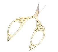 RiToEasysports Tijeras de Coser de Acero Inoxidable con Diseño Preciso de Hojas Vintage para Bordar, Ideales para Artesanos y Coleccionistas, 1 Tijera (GOLD)